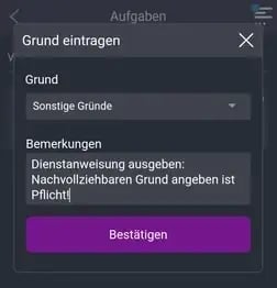 App_Aufgabe_nicht_erledigen_Grund