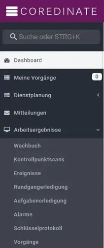owks, Arbeitsergebnisse, Portal, Men�