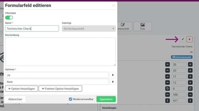 Formularfelder im Nachgang editieren