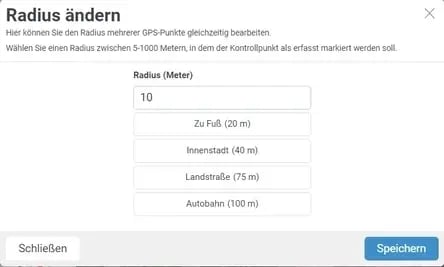 Portal uebersicht Kartenansicht GPS Radius
