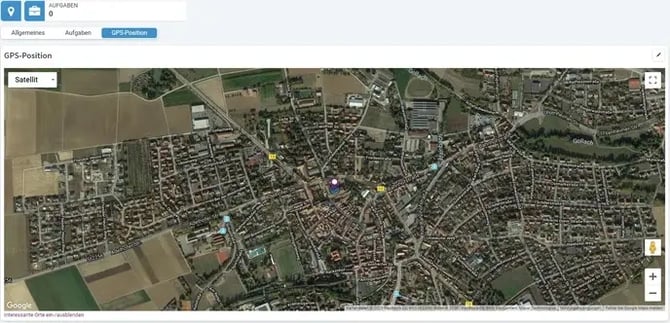 Portal Kunden GPS-Kontrollpunkt Karte
