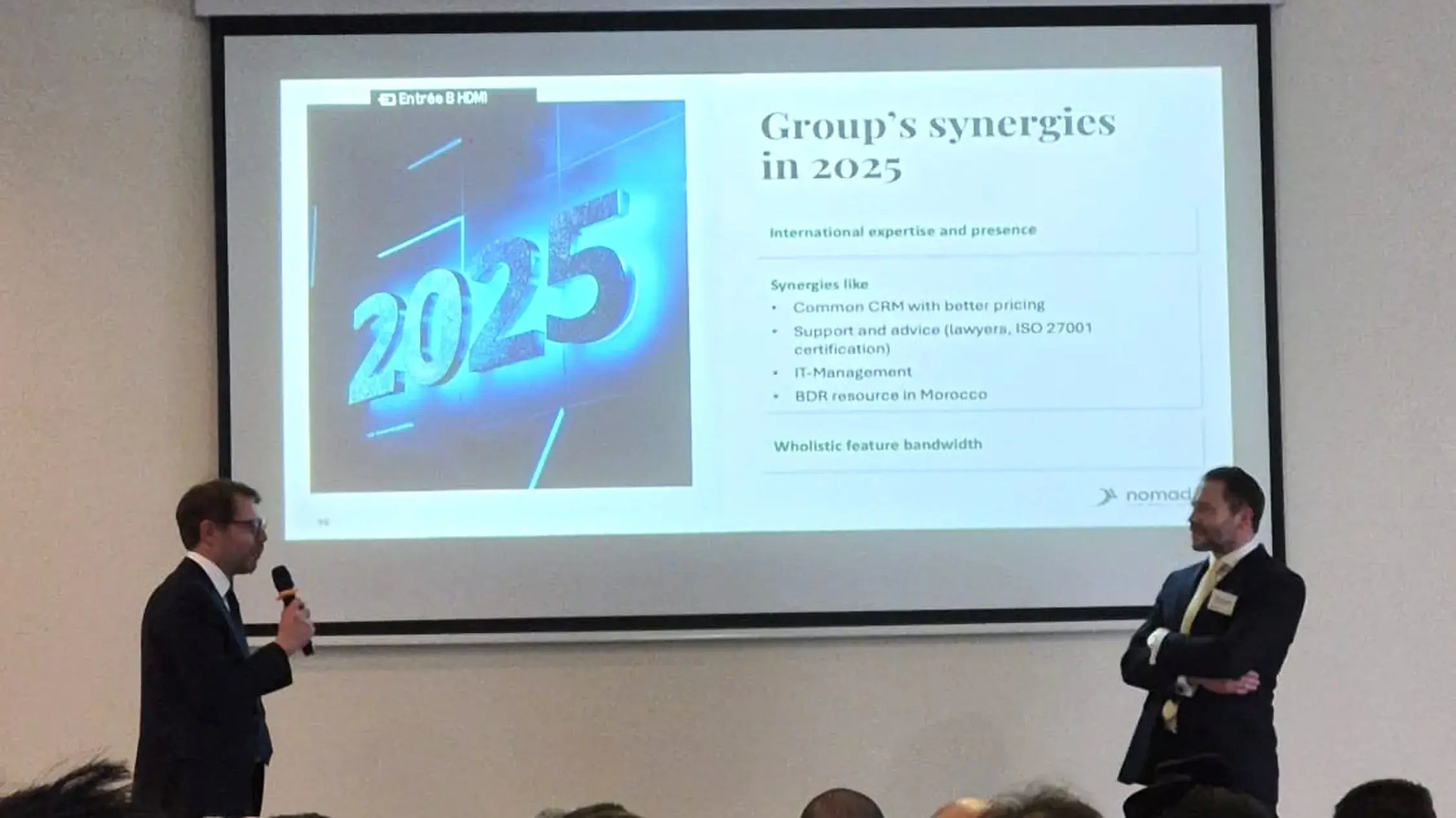 Michael Kulig و Sebastian Kulig، المديران التنفيذيان لشركة COREDINATE GmbH، في المؤتمر حول استراتيجية المجموعة في نادي Étiolles Country Club