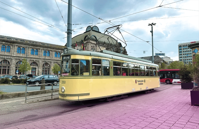 City tour in a historic tram in Nuremberg