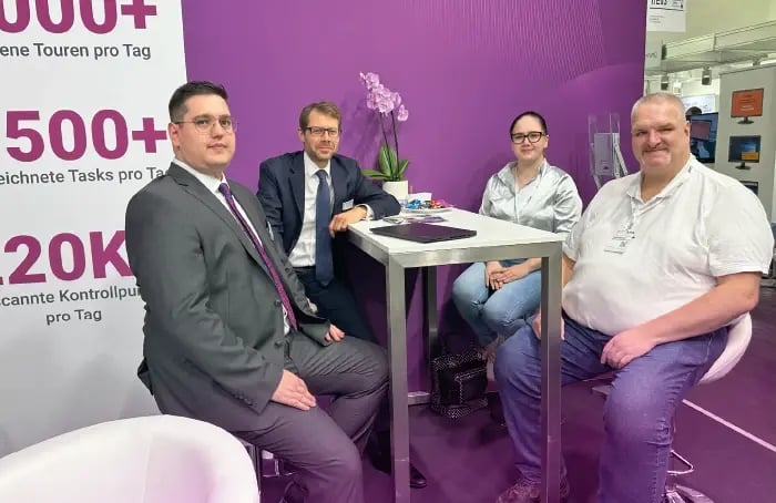 SecurityExpo Munich 2024: Michael Kulig and Daniel Schoger from COREDINATE in conversation with Andrea Grimm and Jürgen Burkard from BSD Security Services GmbH