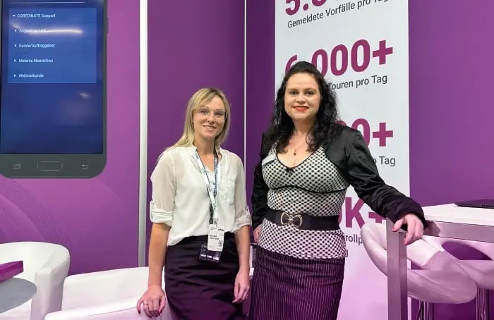  SecurityExpo Munich: Anna Weiß from Secoserv GmbH in with Daniela Gröbel-Becker