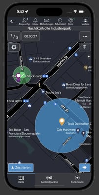 Rundgang Kartenansicht mit GPS-Kontrollpunkten