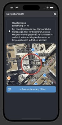 Rundgang Navigation mit Satellitenansicht