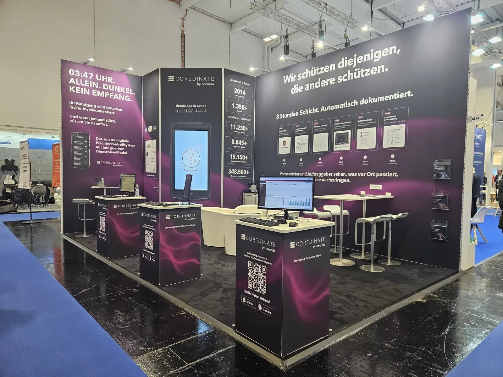 COREDINATE Messestand Halle 8 Stand 8E14 auf der Security Essen 2026