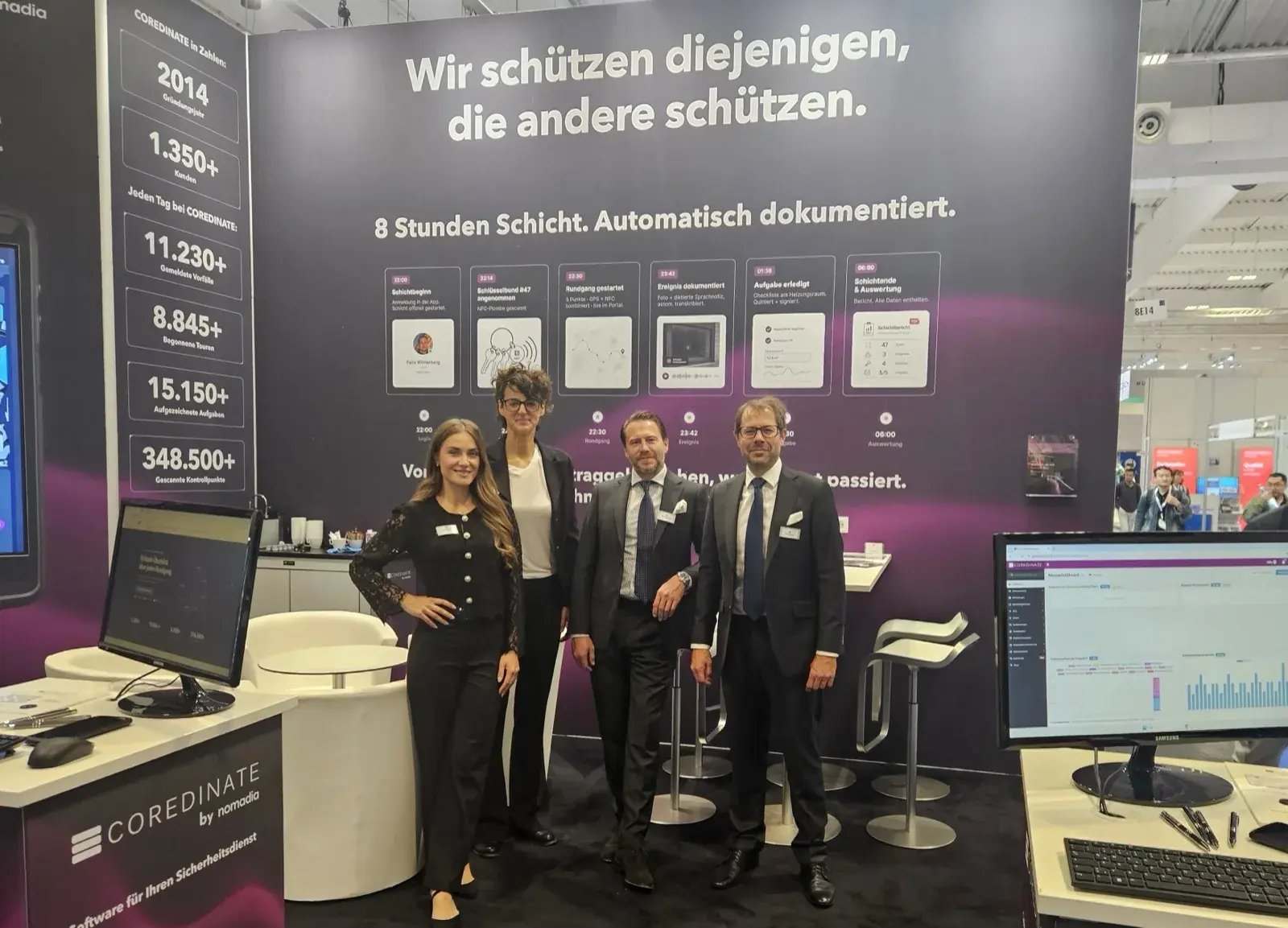 Das COREDINATE-Team am Messestand der Security Essen 2026