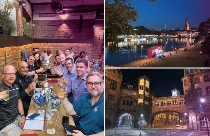 US delegation and industry representatives at dinner