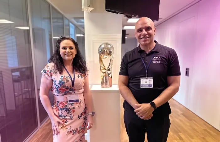 Daniela Gröbel-Becker and Nate Kelsey