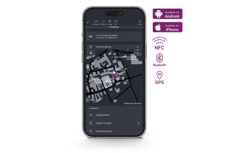 COREDINATE_App_tour_area_map_shown_on_smartphone_screen