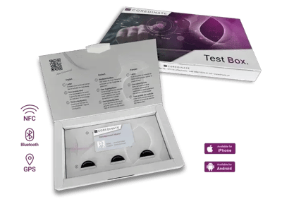 COREDINATE Testset-Box mit App und Zubehör