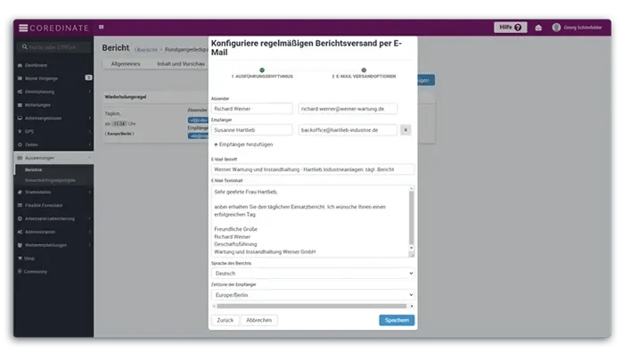 تقرير، بريد إلكتروني، نظرة عامة، مهمة، نظام إدارة القوى العاملة، صيانة، SAAS، شركة أمنية