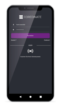 Login_COREDINATE_Smartphone