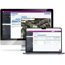 Laptop and desktop PC monitors show COREDINATE