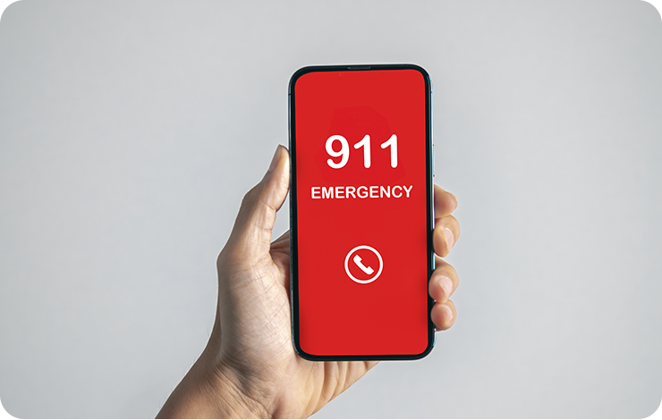 SOS-Taste und diskrete Alarme