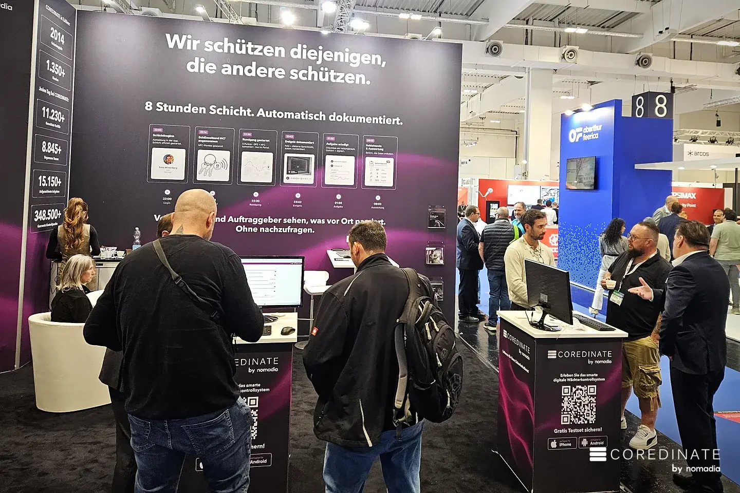 Der COREDINATE-Stand in Halle 8 am dritten Messetag