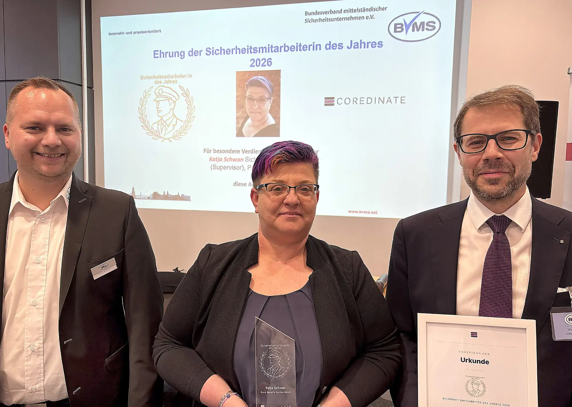 sicherheitsmitarbeiterin des Jahres 2026, BVMS, Coredinate