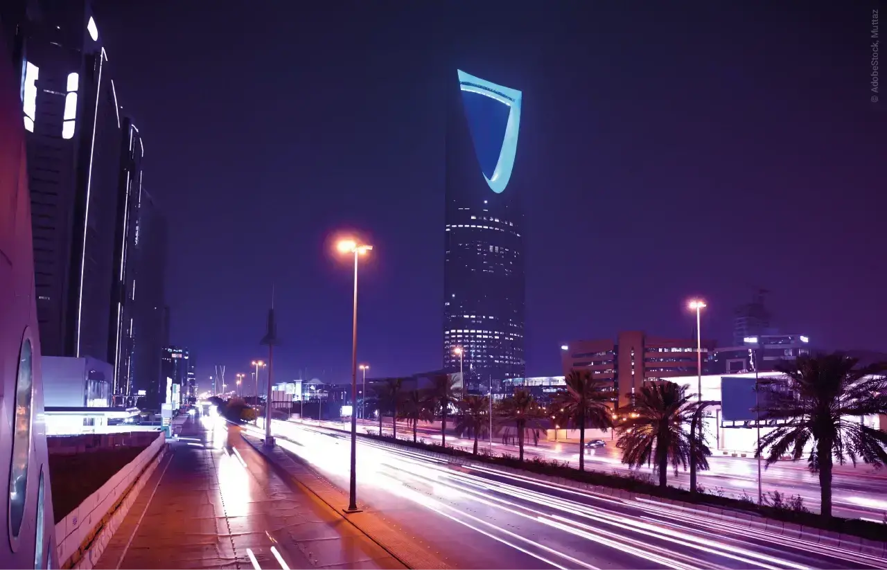 Riyadh City during the night