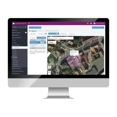GPS-Ortung im COREDINATE-Portal